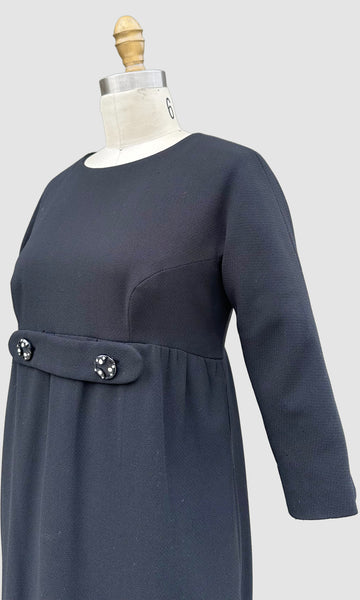 GALANOS 60s Vintage Little Black Dress • Medium