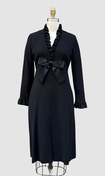 MOLLIE PARNIS Boutique 60s Vintage Little Black Dress • Small