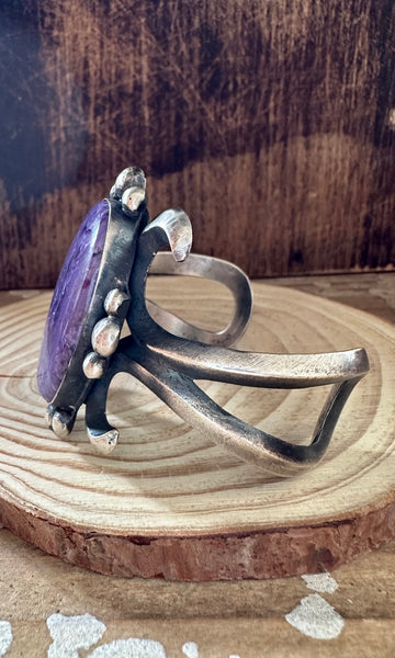 PURPLE CHAROITE SILVER Cuff 70g