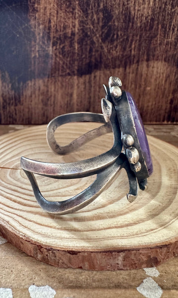 PURPLE CHAROITE SILVER Cuff 70g