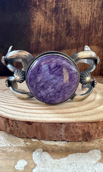 PURPLE MERMAID CHAROITE Silver Cuff 68g