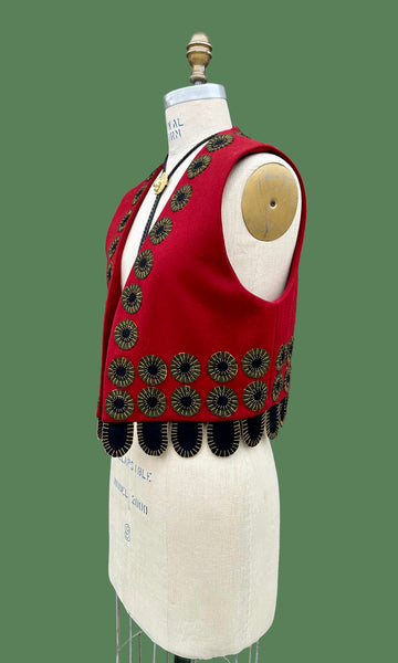 DOUBLE D RANCH Wear Vintage Wool Horse Vest • Small