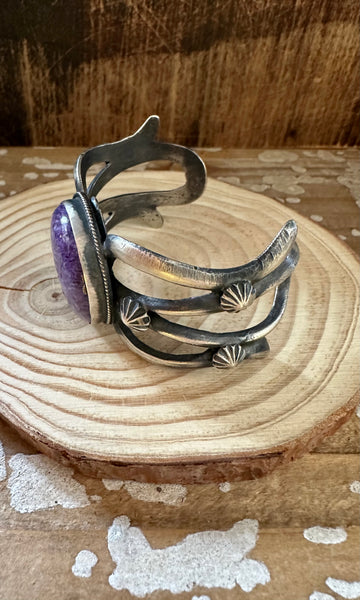 PURPLE MERMAID CHAROITE Silver Cuff 68g