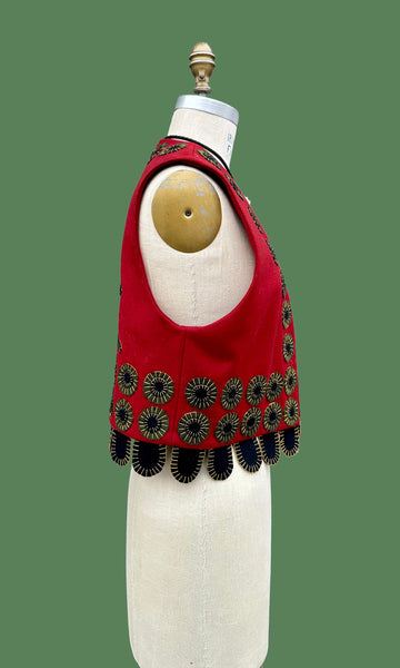 DOUBLE D RANCH Wear Vintage Wool Horse Vest • Small