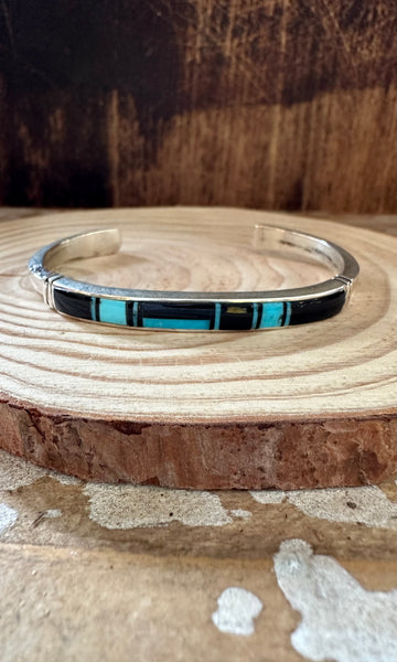 RICK TOLINO NAVAJO Kingman Turquoise Cuff 14g