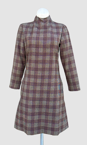 RUDI GERNREICH Vintage 60s Plaid Dress • X-small