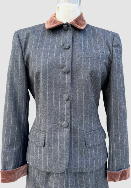 RALPH LAUREN Wool Jacket & Skirt Set • Small
