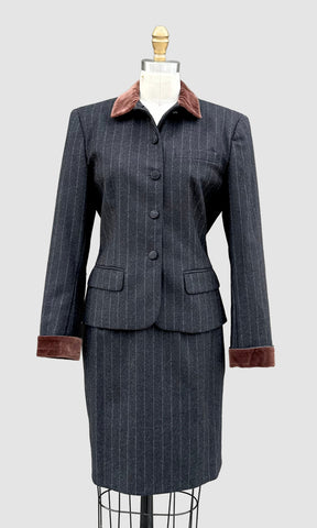 RALPH LAUREN Wool Jacket & Skirt Set • Small