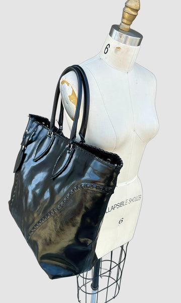 AZZEDINE ALAÏA Vintage 90s Large Black Handbag
