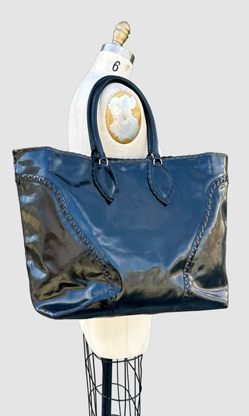 AZZEDINE ALAÏA Vintage 90s Large Black Handbag