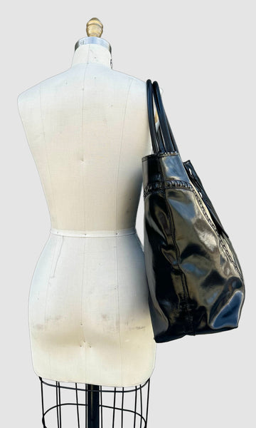 AZZEDINE ALAÏA Vintage 90s Large Black Handbag