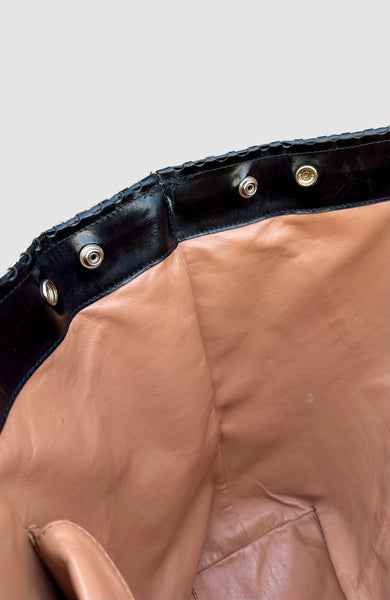 AZZEDINE ALAÏA Vintage 90s Large Black Handbag