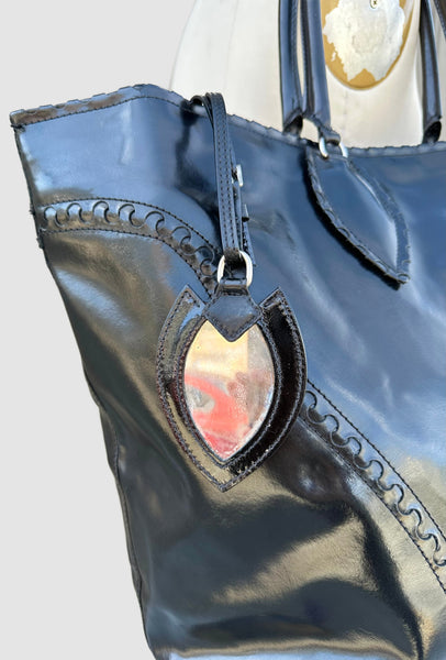 AZZEDINE ALAÏA Vintage 90s Large Black Handbag