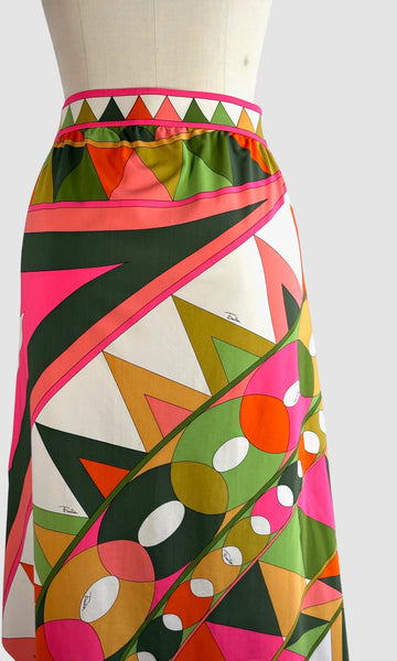 EMILIO PUCCI 60s Geometric Maxi Skirt • Medium