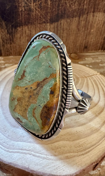 EDDIE SECATERO Earthbound Green Turquoise Silver Cuff 80g