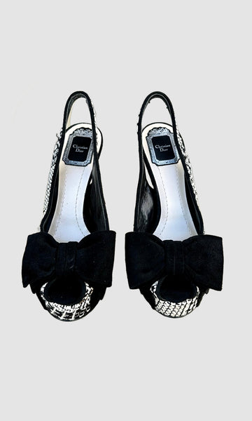 CHRISTIAN DIOR Slingback Platform Heels • 6.5