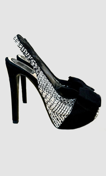 CHRISTIAN DIOR Slingback Platform Heels • 6.5