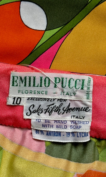 EMILIO PUCCI 60s Geometric Maxi Skirt • Medium