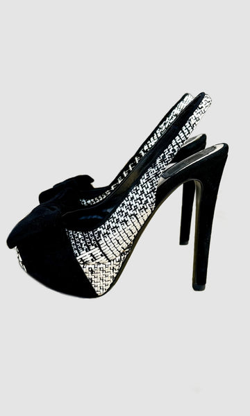 CHRISTIAN DIOR Slingback Platform Heels • 6.5