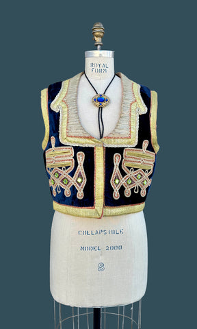 VINTAGE TURKISH OTTOMAN Embroidered 60s/70s Vest • Med/Lg