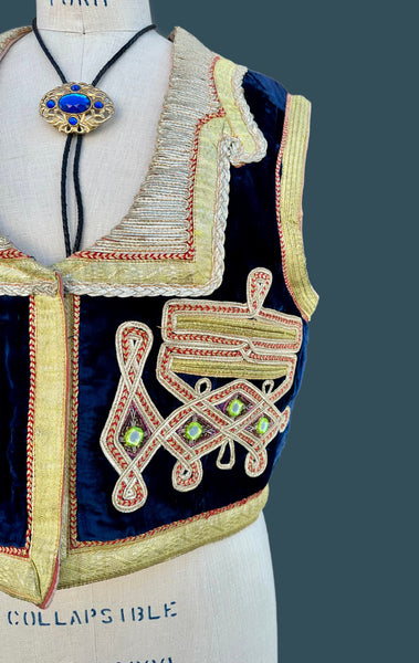 VINTAGE TURKISH OTTOMAN Embroidered 60s/70s Vest • Med/Lg