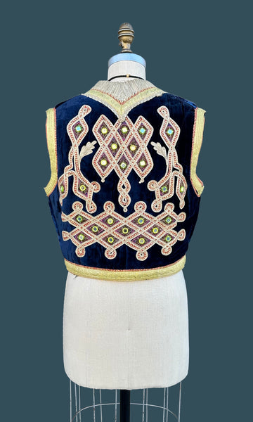 VINTAGE TURKISH OTTOMAN Embroidered 60s/70s Vest • Med/Lg