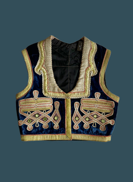 VINTAGE TURKISH OTTOMAN Embroidered 60s/70s Vest • Med/Lg