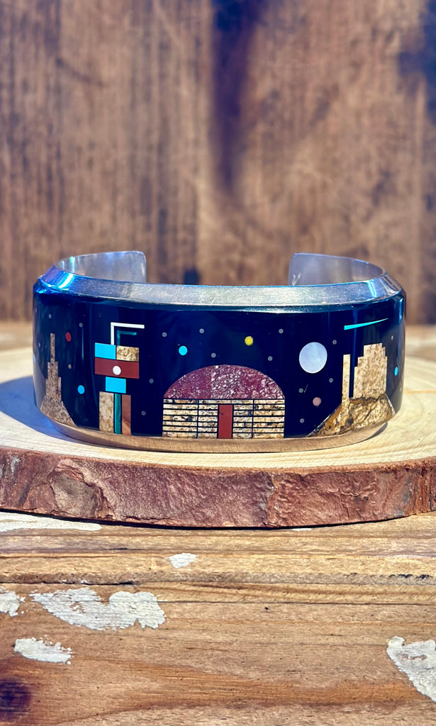 CALVIN DESSON Navajo Pueblo Night Sky Cuff