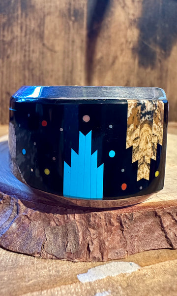 CALVIN DESSON Navajo Pueblo Night Sky Cuff