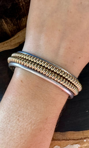 GOLD AND SILVER Coil Cuff • 40g