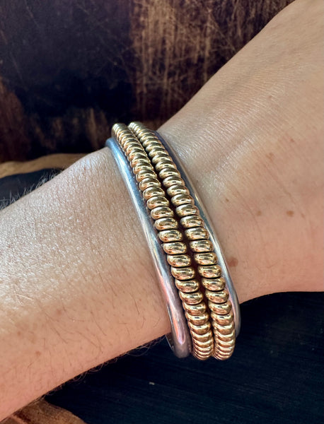 GOLD AND SILVER Coil Cuff • 40g