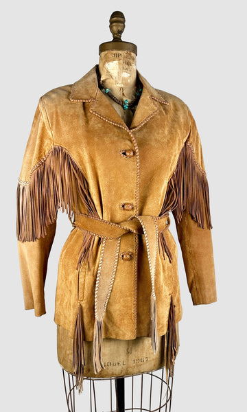 ECHO MOUNTAIN by Arturo 90s Suede Fringe Jacket • Medium