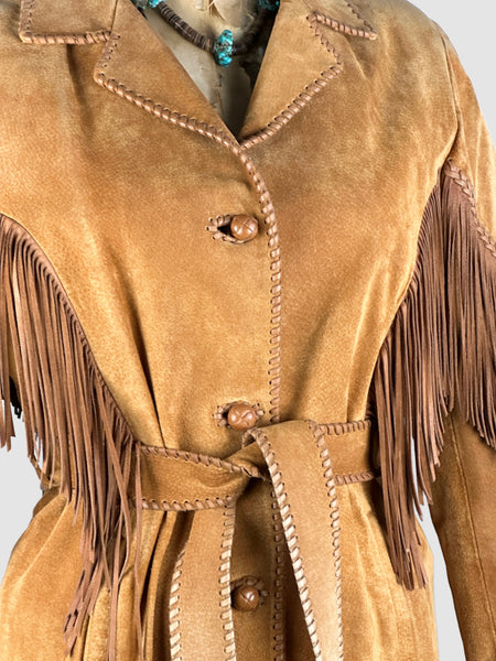 ECHO MOUNTAIN by Arturo 90s Suede Fringe Jacket • Medium