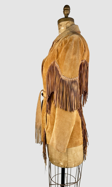 ECHO MOUNTAIN by Arturo 90s Suede Fringe Jacket • Medium