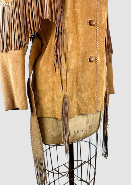 ECHO MOUNTAIN by Arturo 90s Suede Fringe Jacket • Medium