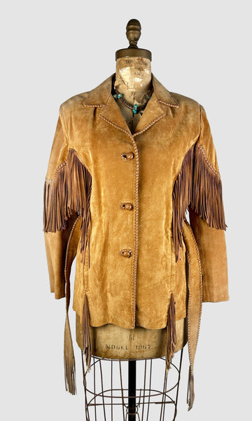 ECHO MOUNTAIN by Arturo 90s Suede Fringe Jacket • Medium