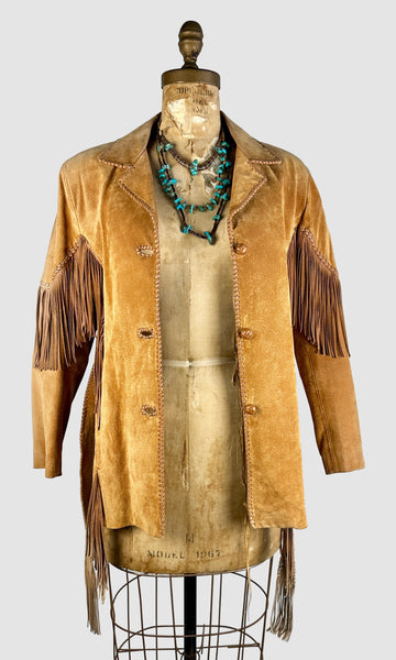 ECHO MOUNTAIN by Arturo 90s Suede Fringe Jacket • Medium