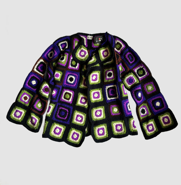 MADE WITH LOVE by Mother Vintage 70s Crochet Knit Sweater • Small