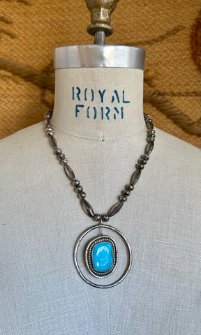 NAVAJO SILVER TURQUOISE Necklace