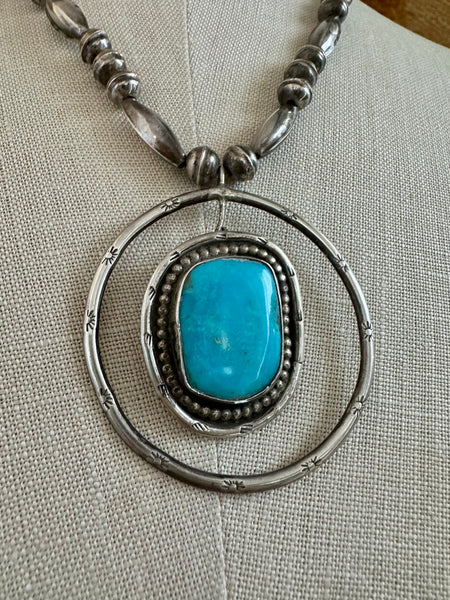 NAVAJO SILVER TURQUOISE Necklace