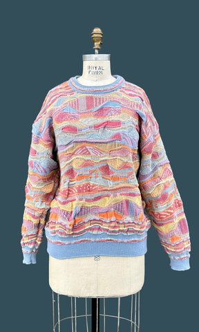 PURELY AUSTRALIAN Clothing Co Vintage 80s Knit Sweater • Med. to Lg.
