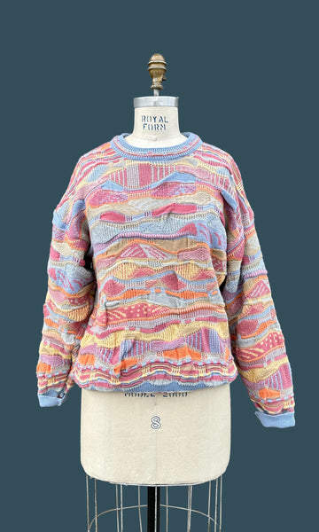 PURELY AUSTRALIAN Clothing Co Vintage 80s Knit Sweater • Med. to Lg.