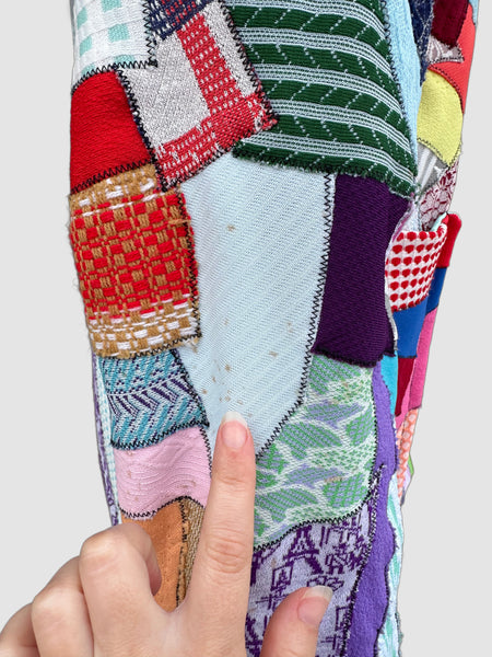 NITA ROSS HANDMADE Crazy Quilt Vintage 70s Patchwork Jacket • Lg. to XL