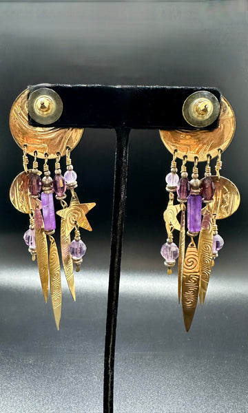 TABRA AMETHYST MOON Earrings