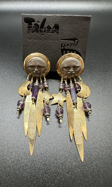 TABRA AMETHYST MOON Earrings