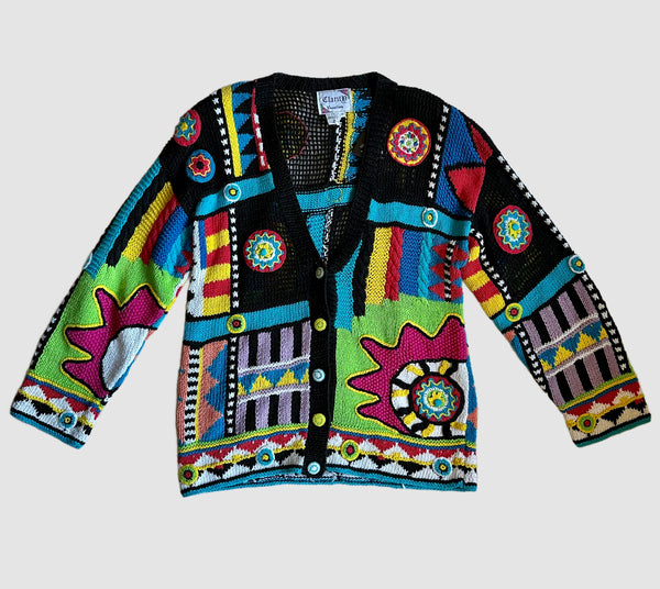 CLARITY CREATION Vintage 90s Knit Sweater • Med. to Lg.