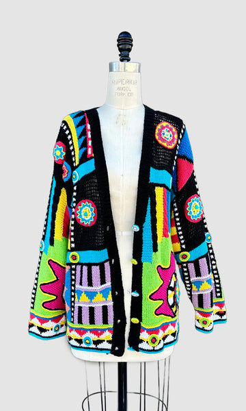 CLARITY CREATION Vintage 90s Knit Sweater • Med. to Lg.