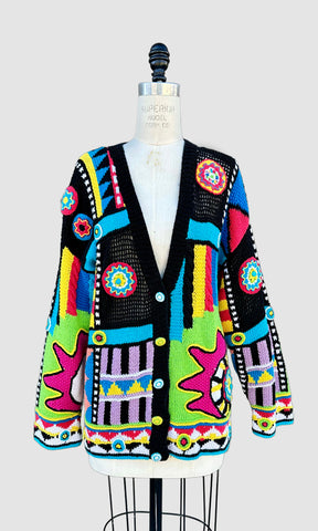 CLARITY CREATION Vintage 90s Knit Sweater • Med. to Lg.
