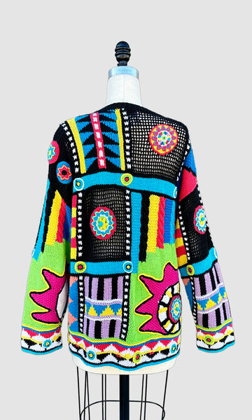 CLARITY CREATION Vintage 90s Knit Sweater • Med. to Lg.