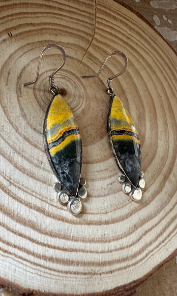 BUMBLEBEE JASPER EARRINGS Sterling Silver